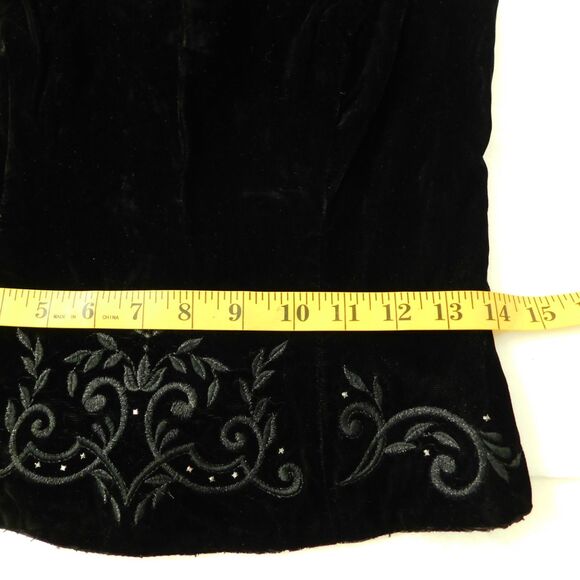 Vintage Scott McClintock Black Velvet Top Formal Sleeveless Embroidered NOS Y2K - Picture 9 of 14